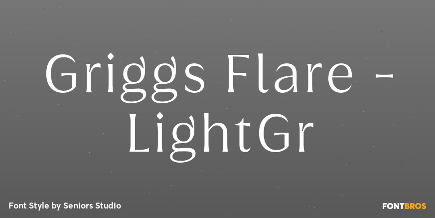 Griggs Flare - LightGr Font Poster #1