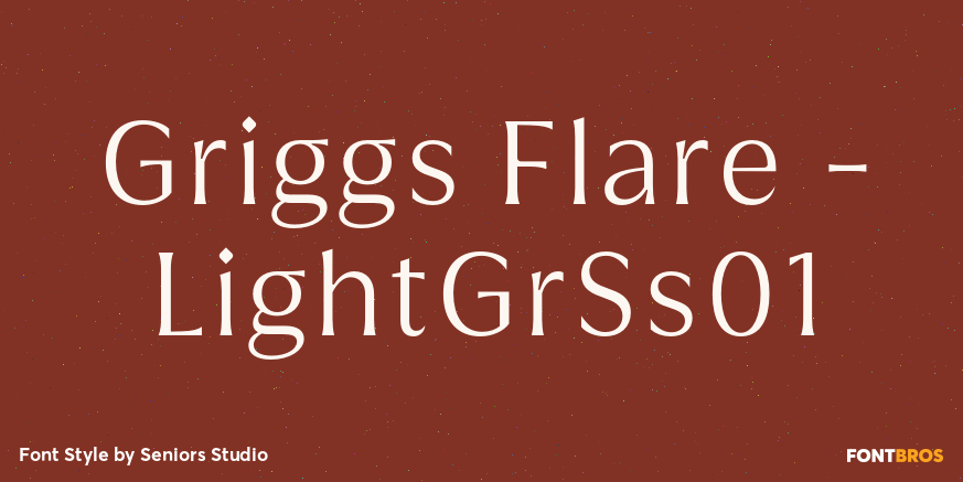 Griggs Flare - LightGrSs01 Font Poster #1