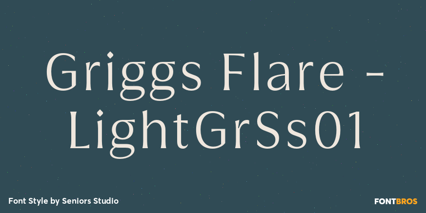 Griggs Flare - LightGrSs01 Font Poster #1