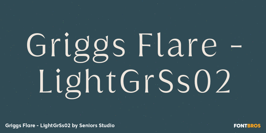 Griggs Flare - LightGrSs02 Font Poster #1
