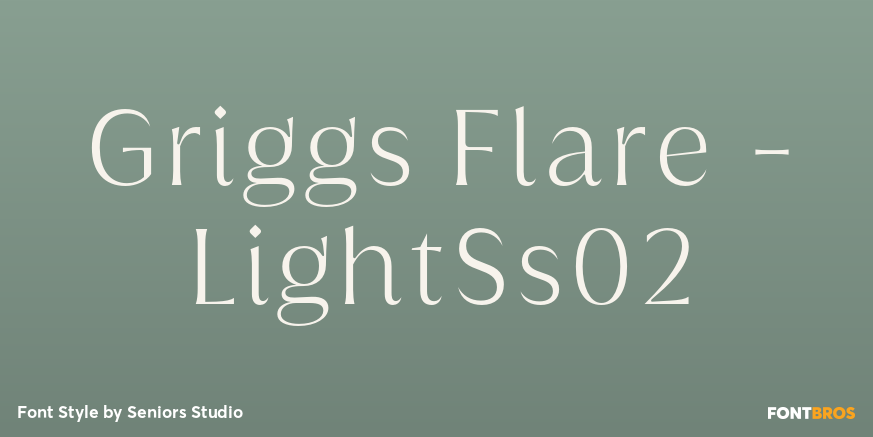 Griggs Flare - LightSs02 Font Poster #1