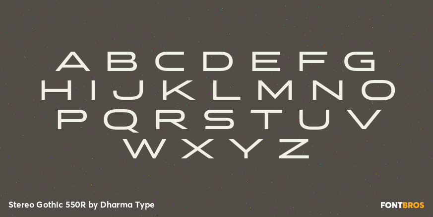 Stereo Gothic 550R Font Poster #2