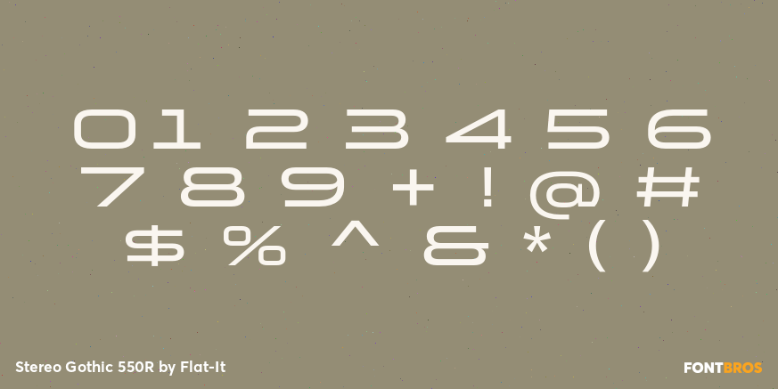 Stereo Gothic 550R Font Poster #4