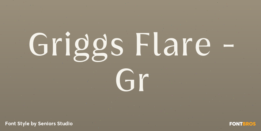 Griggs Flare - Gr Font Poster #1
