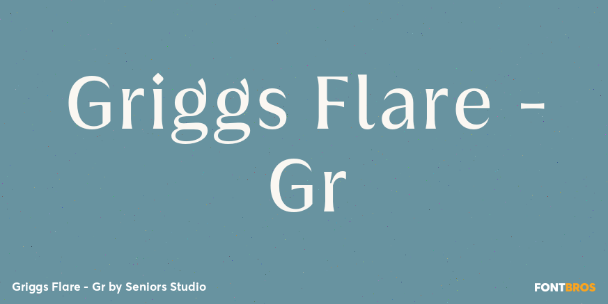 Griggs Flare - Gr Font Poster #1