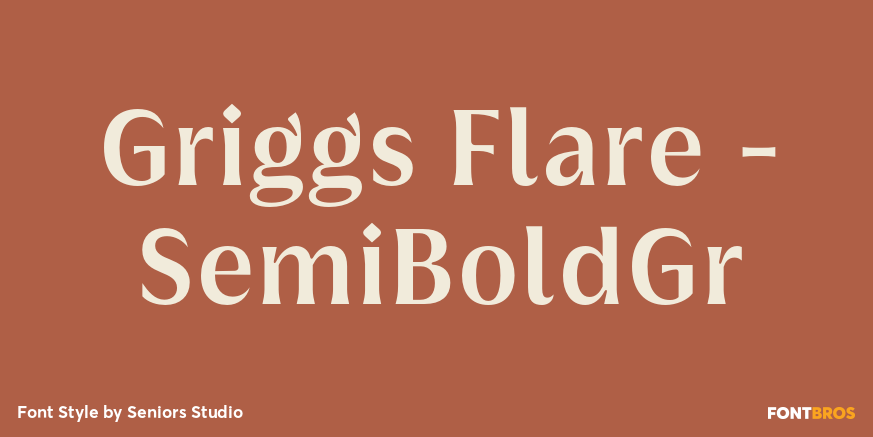 Griggs Flare - SemiBoldGr Font Poster #1