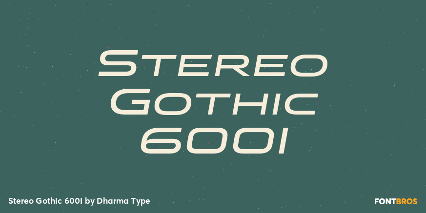 Stereo Gothic 600I Font Poster #1
