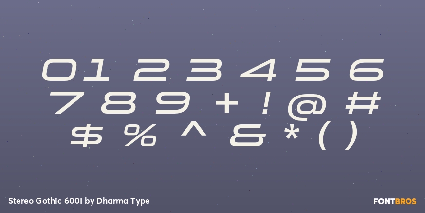 Stereo Gothic 600I Font Poster #4