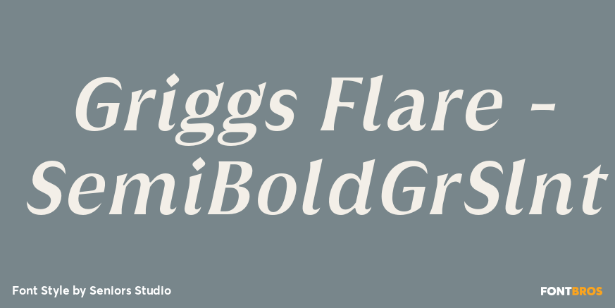 Griggs Flare - SemiBoldGrSlnt Font Poster #1