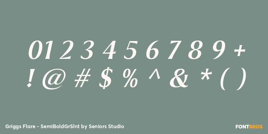 Griggs Flare - SemiBoldGrSlnt Font Poster #1