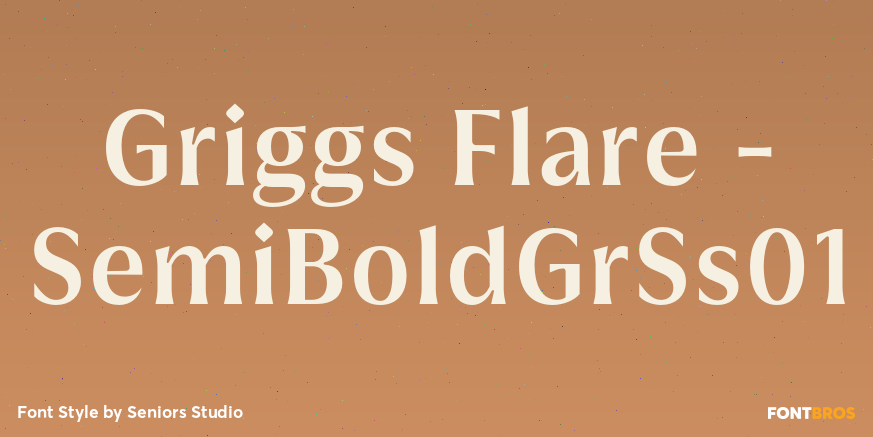 Griggs Flare - SemiBoldGrSs01 Font Poster #1