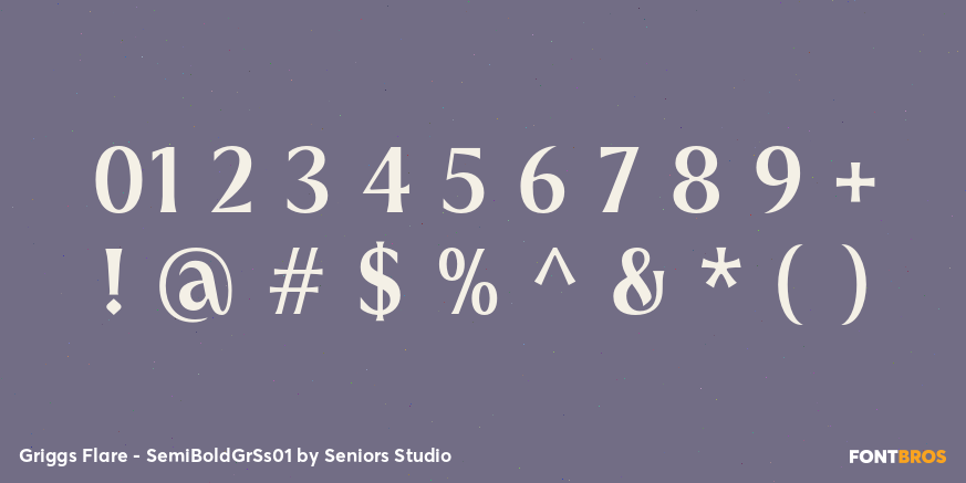 Griggs Flare - SemiBoldGrSs01 Font Poster #1