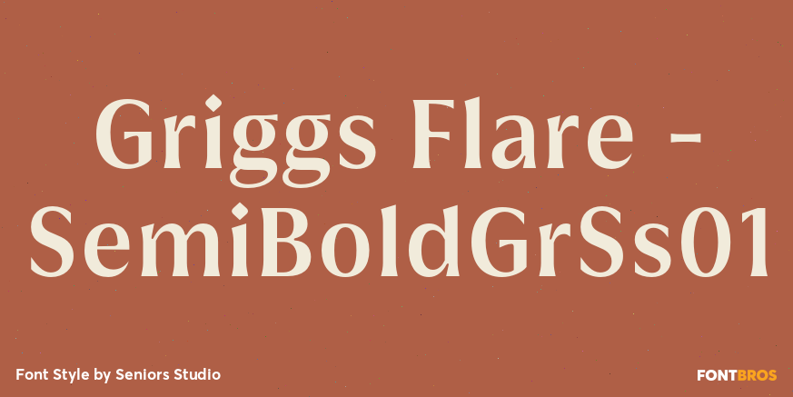 Griggs Flare - SemiBoldGrSs01 Font Poster #1