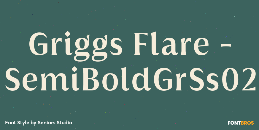 Griggs Flare - SemiBoldGrSs02 Font Poster #1