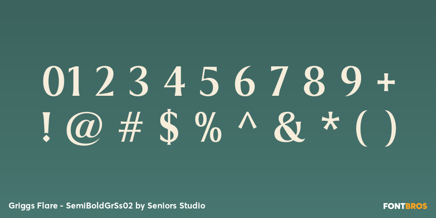 Griggs Flare - SemiBoldGrSs02 Font Poster #1