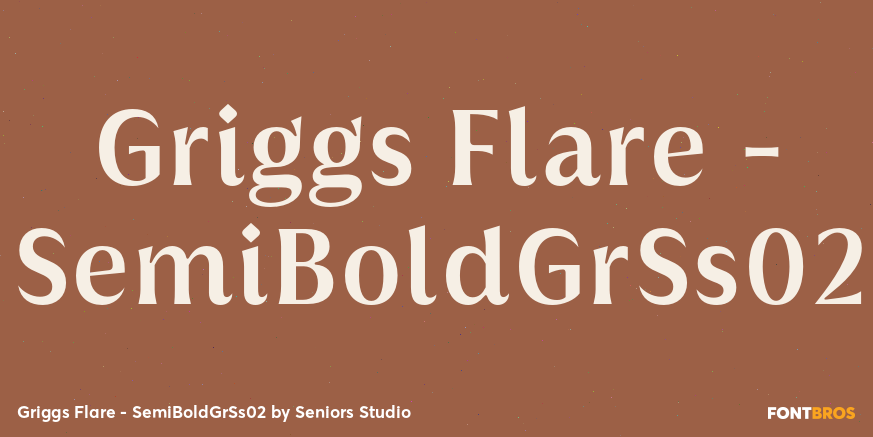 Griggs Flare - SemiBoldGrSs02 Font Poster #1