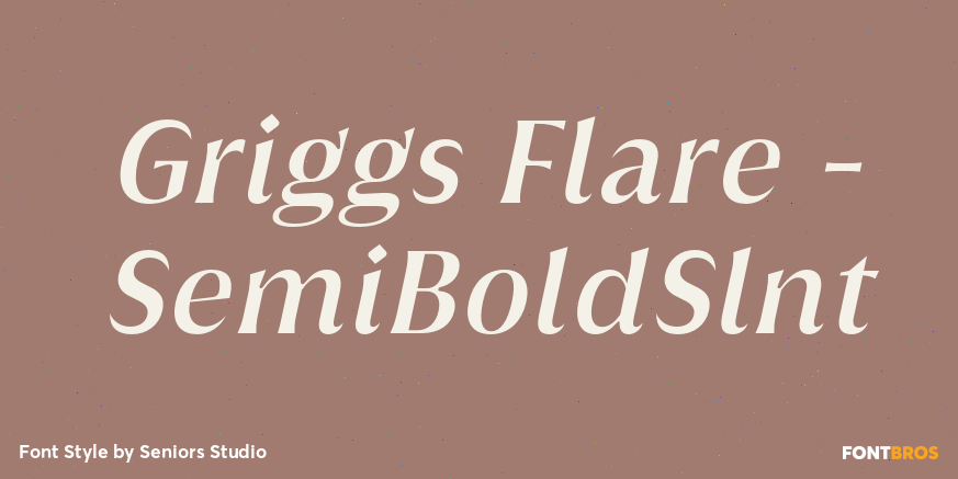 Griggs Flare - SemiBoldSlnt Font Poster #1