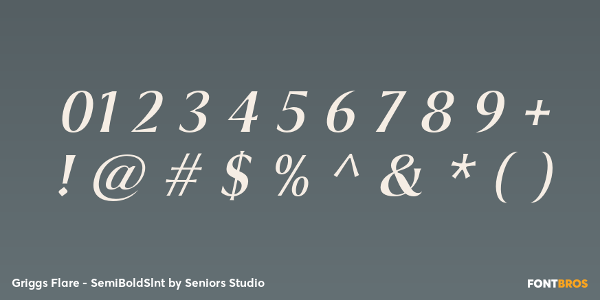 Griggs Flare - SemiBoldSlnt Font Poster #1
