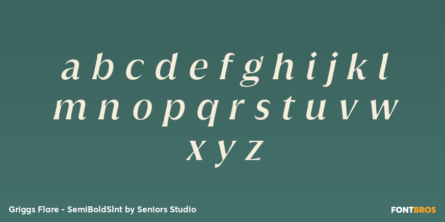 Griggs Flare - SemiBoldSlnt Font Poster #3