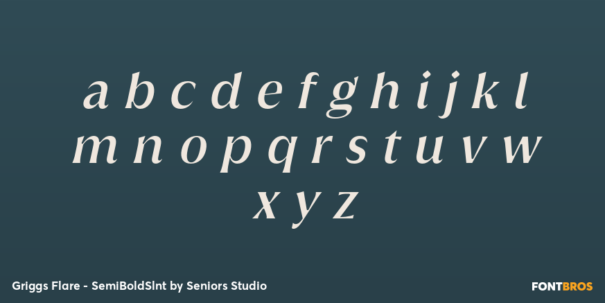 Griggs Flare - SemiBoldSlnt Font Poster #1