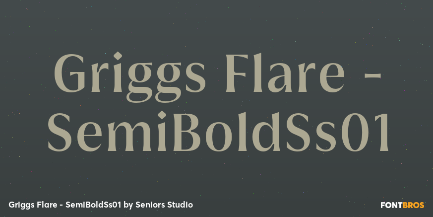 Griggs Flare - SemiBoldSs01 Font Poster #1