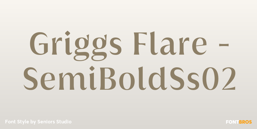 Griggs Flare - SemiBoldSs02 Font Poster #1