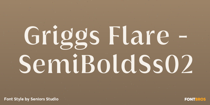 Griggs Flare - SemiBoldSs02 Font Poster #1