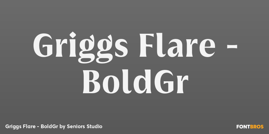 Griggs Flare - BoldGr Font Poster #1