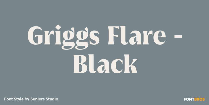Griggs Flare - Black Font Poster #1