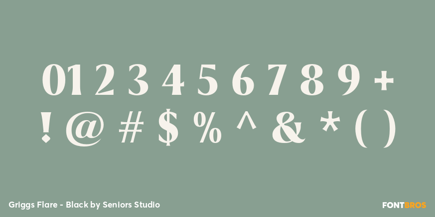 Griggs Flare - Black Font Poster #1