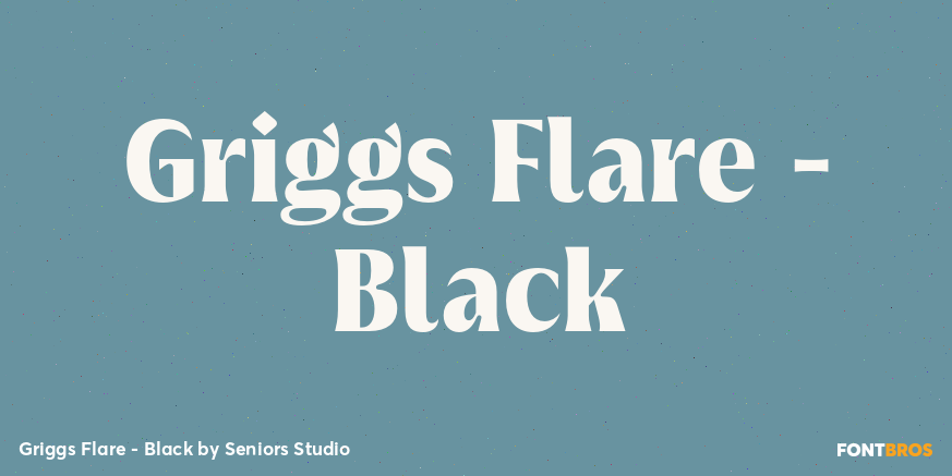 Griggs Flare - Black Font Poster #1
