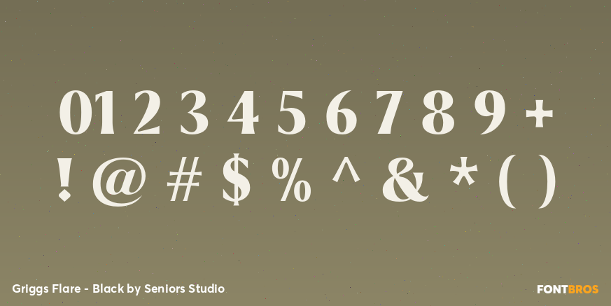 Griggs Flare - Black Font Poster #4
