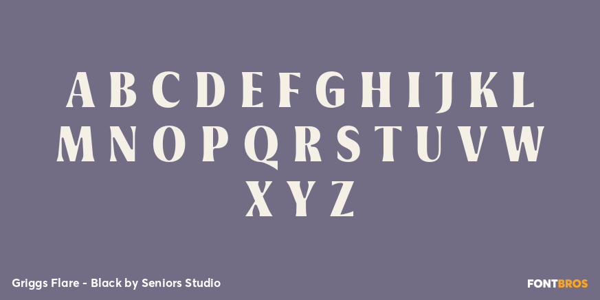 Griggs Flare - Black Font Poster #1