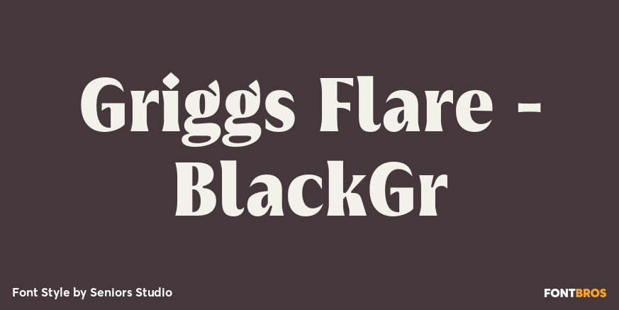Griggs Flare - BlackGr Font Poster #1
