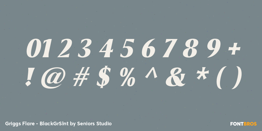 Griggs Flare - BlackGrSlnt Font Poster #1
