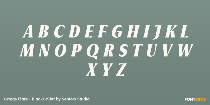 Griggs Flare - BlackGrSlnt Font Poster #2