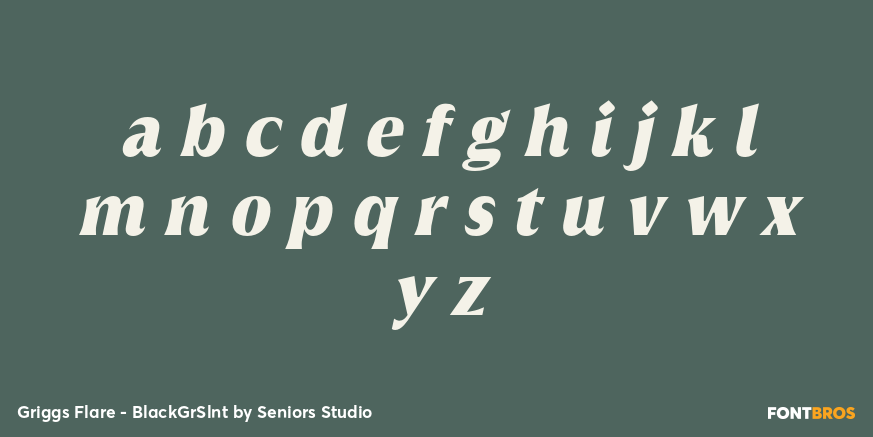 Griggs Flare - BlackGrSlnt Font Poster #3