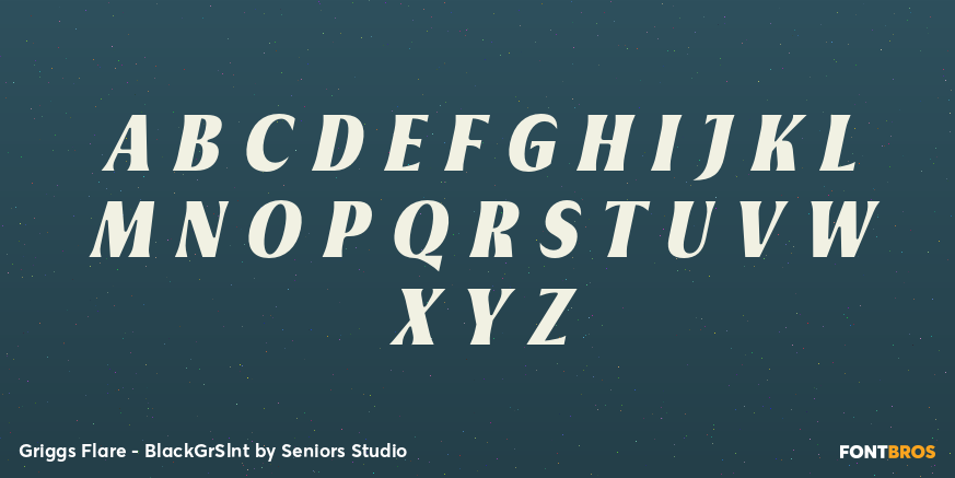 Griggs Flare - BlackGrSlnt Font Poster #1