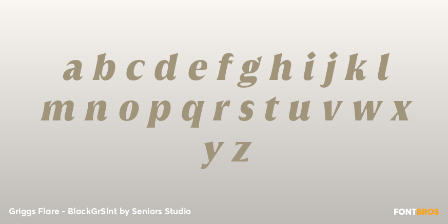 Griggs Flare - BlackGrSlnt Font Poster #1