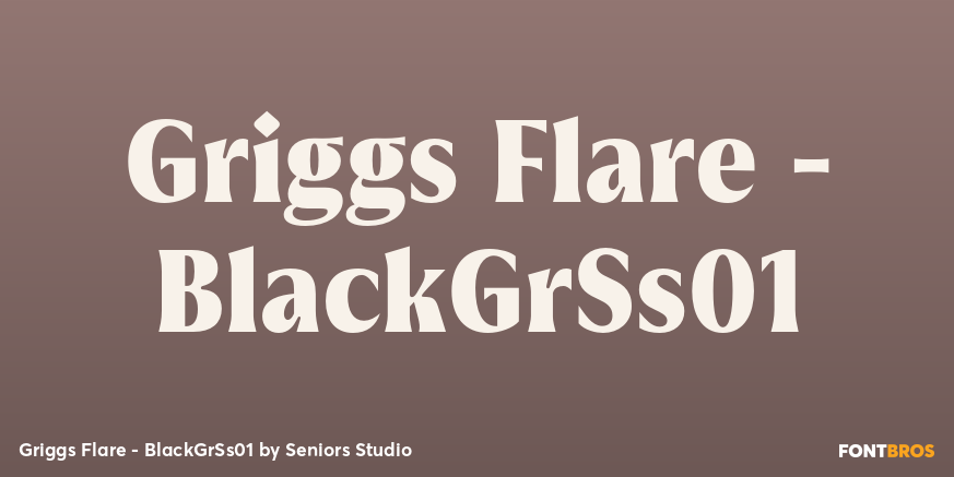 Griggs Flare - BlackGrSs01 Font Poster #1
