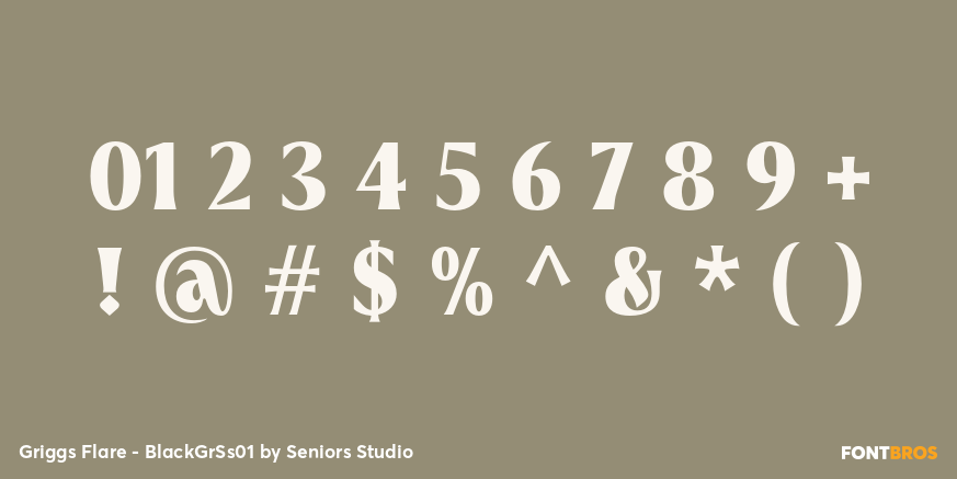 Griggs Flare - BlackGrSs01 Font Poster #4