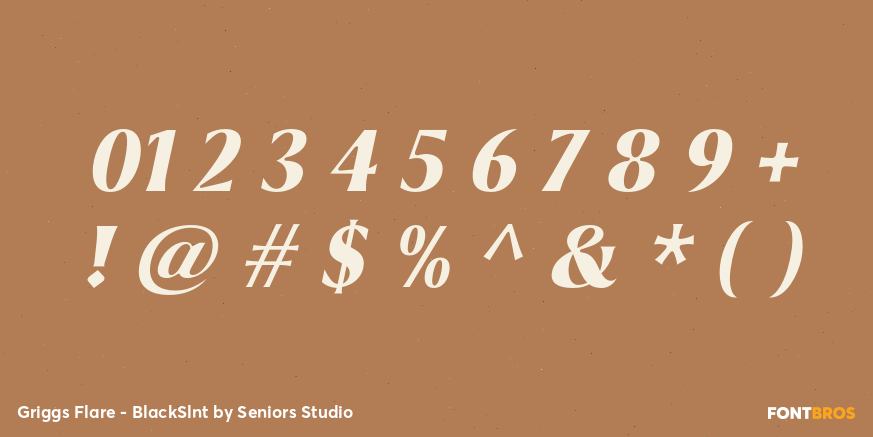 Griggs Flare - BlackSlnt Font Poster #1