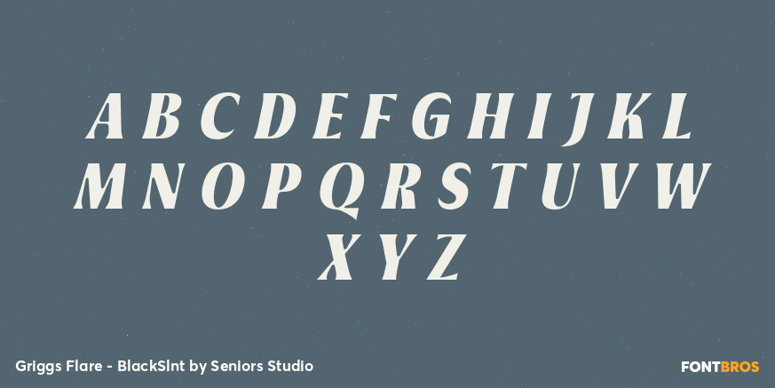 Griggs Flare - BlackSlnt Font Poster #2