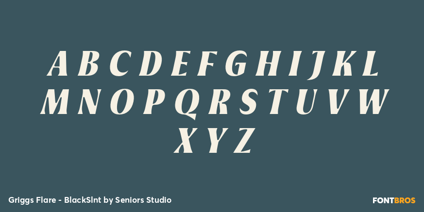 Griggs Flare - BlackSlnt Font Poster #1