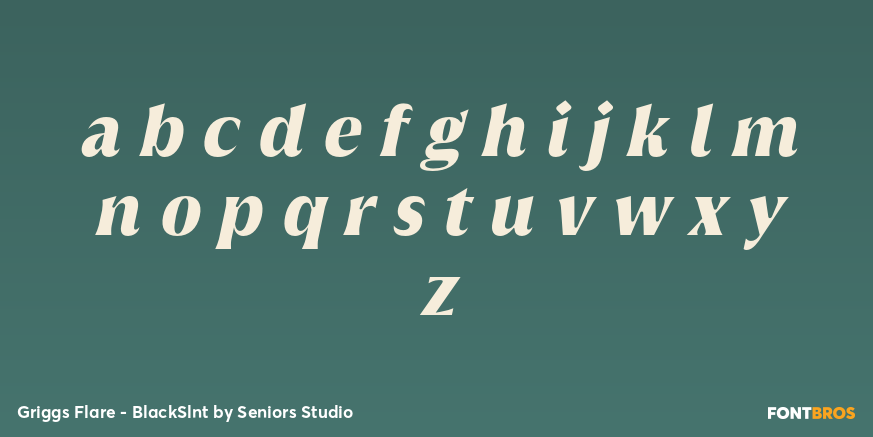 Griggs Flare - BlackSlnt Font Poster #1