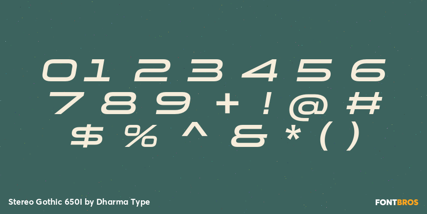 Stereo Gothic 650I Font Poster #4