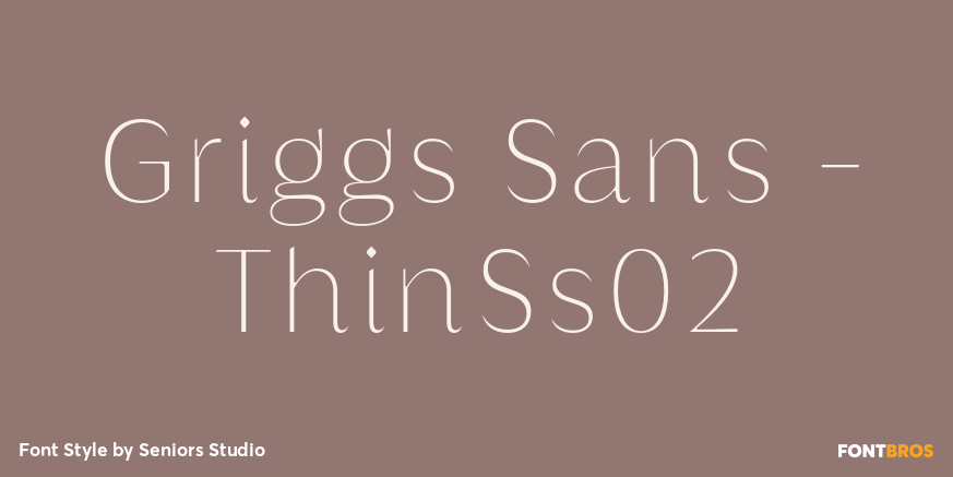 Griggs Sans - ThinSs02 Font Poster #1