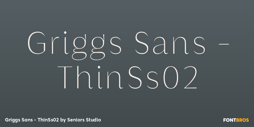 Griggs Sans - ThinSs02 Font Poster #1