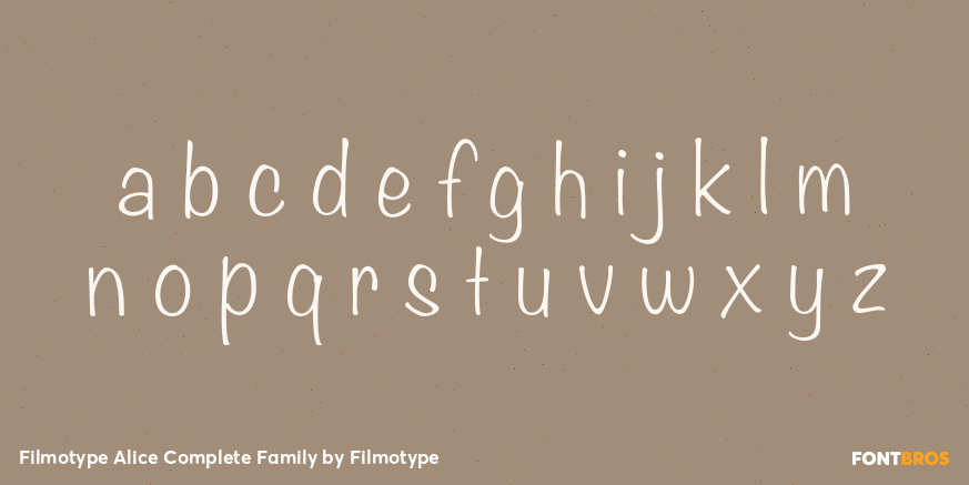 Filmotype Alice Complete Family Font Poster #1