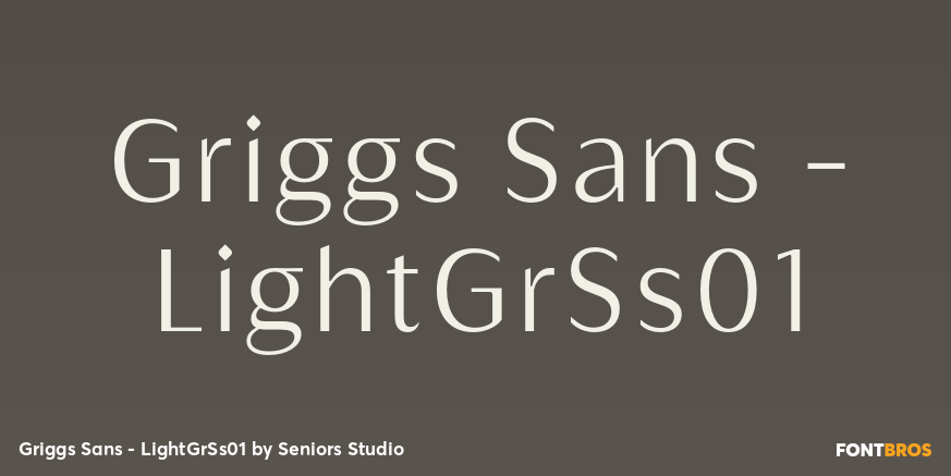 Griggs Sans - LightGrSs01 Font Poster #1